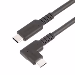 StarTech.com Câble USB-C Robuste à Angle Droit de 50cm, USB 3.2 Gen 2 (10 Gbps), Cordon de Transfert de Données USB-C à C Com ...
