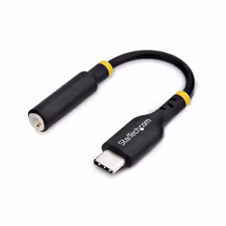 StarTech.com USBCAUDIO2, USB Type-C 2.0, 3,5 mm, 0,127 m, Noir