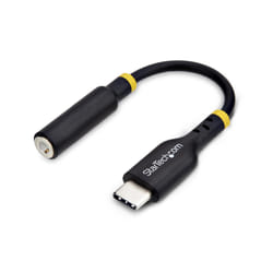 StarTech.com USBCAUDIO2 changeur de genre de câble USB Type-C 2.0 3,5 mm Noir