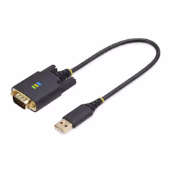 StarTech.com Câble USB vers Série de 30cm, Rétention COM, FTDI, Câble Adaptateur USB-A vers DB9 RS232, Vis/Écrous DB9 Interchangeables, Protection ESD, Windows/macOS/Linux