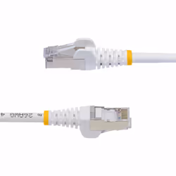 StarTech.com Câble Ethernet CAT8 Blanc de 1m, RJ45 Snagless, 25G/40G, 2000MHz, 100W PoE++, S/FTP, Fil de Cuivre Pur 26AWG, LSZH, Cordon de Raccordement Réseau Blindé avec Serre-Câble, Testé par Fluke Channel
