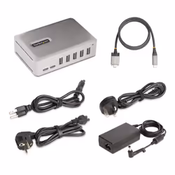 StarTech.com 10G5A2CS-USB-C-HUB hub & concentrateur USB 3.2 Gen 2 (3.1 Gen 2) Type-C 10000 Mbit/s Argent - Vue supplémentaire 7