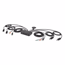 StarTech.com C2-DD46-UA2-CBL-KVM, 4096 x 2160 pixels, 4K Ultra HD, Noir