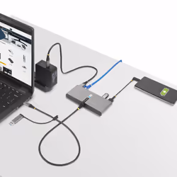 StarTech.com Hub USB-C à 2 Ports USB-A avec Ethernet et RS-232, Dongle USB-C vers USB-A, 100W PD Pass-Through, 2x USB-A 5Gbps, Gigabit Ethernet, Série RS232 (FTDI) - Vue supplémentaire 8
