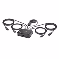 StarTech.com C2-D46-UC2-CBL-KVM, 5120 x 1440 pixels, Noir