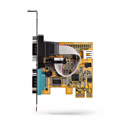 StarTech.com Carte d'Interface Série PCI Express à 2 ports, Carte Série PCIe à 2 Ports vers RS232 (DB9), UART 16C1050, Supports à Profil Bas/Plein, Rétention COM, pour Windows/Linux - Vue supplémentaire 5