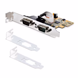 StarTech.com Carte d'Interface Série PCI Express à 2 ports, Carte Série PCIe à 2 Ports vers RS232 (DB9), UART 16C1050, Supports à Profil Bas/Plein, Rétention COM, pour Windows/Linux - Vue supplémentaire 9