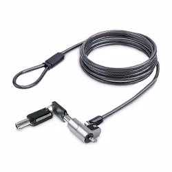 StarTech.com NANOK-LAPTOP-LOCK, 2 m, Nano, 2 clés, Plastique, Acier, Zinc, Noir, Argent