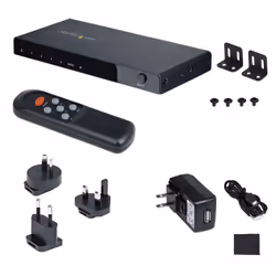 StarTech.com Switch HDMI 8K à 4 ports - Switch HDMI 2.1 4K 120Hz HDR10+, 8K 60Hz UHD - Commutateur/Switch HDMI 4 In 1 Out - Commutation de Source Auto/Manuelle - Adaptateur d'Alimentation et Télécommande Inclus - Vue supplémentaire 6