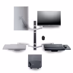 StarTech.com Poste de Travail Mural, Support VESA de Moniteur/Écran 32" Support pour Écran/Moniteur (10kg) - Support d'Écran Entièrement Articulé et Tablette Murale pour PC et pour Clavier - Vue supplémentaire 2