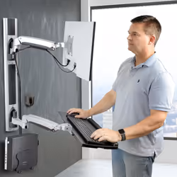 StarTech.com Poste de Travail Mural, Support VESA de Moniteur/Écran 32" Support pour Écran/Moniteur (10kg) - Support d'Écran Entièrement Articulé et Tablette Murale pour PC et pour Clavier - Vue supplémentaire 7