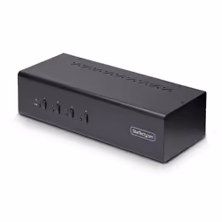 StarTech.com Switch KVM 4 Ports DisplayPort pour Deux Moniteurs, KVM 4K 60Hz, 2 Ports USB 5Gbps, 2 Ports USB 2.0 HID, Commuta ...