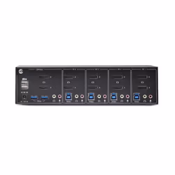 StarTech.com Switch KVM 4 Ports DisplayPort pour Deux Moniteurs, KVM 4K 60Hz, 2 Ports USB 5Gbps, 2 Ports USB 2.0 HID, Commutateur KVM avec Commutation par Touches et Boutons, Conforme TAA - Audio 3,5 mm, HDCP - Vue supplémentaire 4