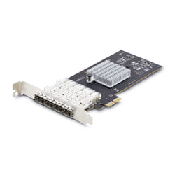 StarTech.com Carte Réseau GbE SFP à 4 Port, PCIe 2.0 x2, Intel I350-AM4, Carte Contrôleur 4x 1GbE, 1000BASE Cuivre/Fibre Optique, Carte Réseau Gigabit Ethernet NIC, Backplanes Serveur/PC - Compatible Windows/Linux