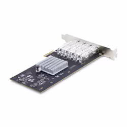 StarTech.com Carte Réseau GbE SFP à 4 Port, PCIe 2.0 x2, Intel I350-AM4, Carte Contrôleur 4x 1GbE, 1000BASE Cuivre/Fibre Optique, Carte Réseau Gigabit Ethernet NIC, Backplanes Serveur/PC - Compatible Windows/Linux