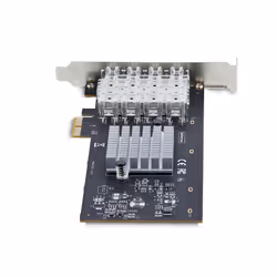 StarTech.com Carte Réseau GbE SFP à 4 Port, PCIe 2.0 x2, Intel I350-AM4, Carte Contrôleur 4x 1GbE, 1000BASE Cuivre/Fibre Optique, Carte Réseau Gigabit Ethernet NIC, Backplanes Serveur/PC - Compatible Windows/Linux - Vue supplémentaire 4