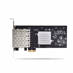 StarTech.com Carte Réseau GbE SFP à 4 Port, PCIe 2.0 x2, Intel I350-AM4, Carte Contrôleur 4x 1GbE, 1000BASE Cuivre/Fibre Optique, Carte Réseau Gigabit Ethernet NIC, Backplanes Serveur/PC - Compatible Windows/Linux - Vue supplémentaire 5