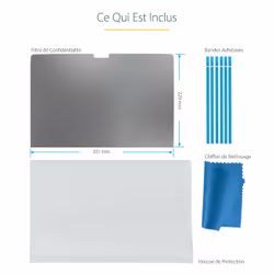 StarTech.com Écran de Confidentialité pour Ordinateur Portable MacBook Pro 21/23 16 pouces - Filtre Anti Reflets avec 51% de Réduction de Lumière Bleue, Protection d'Écran PC avec Angle de Vision de +/- 30 Degrés - Vue supplémentaire 13