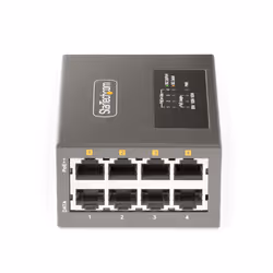 StarTech.com Injecteur PoE++ Multi-Gigabit à 4 Ports, Ethernet 5/2.5/1G (NBASE-T), PoE/PoE+/PoE++ (802.3af/802.3at/802.3bt), Puissance Absorbée 160Watts, Montage Mural/Rail DIN, Non Géré