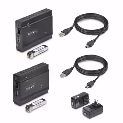 StarTech.com Extendeur KVM DisplayPort sur Fibre Optique, 4K 60Hz, Kit d'Extension de Console, Jusqu'à 300m (Multi-Mode) avec Modules SFP+ Pré-Installés, 3x USB HID - Vue supplémentaire 8