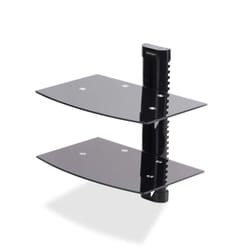 StarTech.com 2B-WALL-MOUNT-SHELF Etagère audiovisuelle Noir Verre