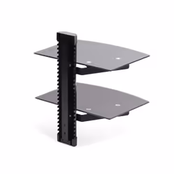 StarTech.com 2B-WALL-MOUNT-SHELF Etagère audiovisuelle Noir Verre