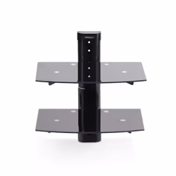 StarTech.com 2B-WALL-MOUNT-SHELF Etagère audiovisuelle Noir Verre