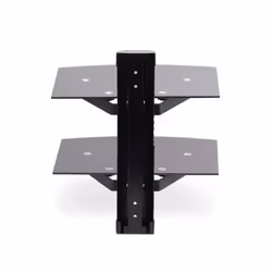 StarTech.com 2B-WALL-MOUNT-SHELF Etagère audiovisuelle Noir Verre - Vue supplémentaire 4