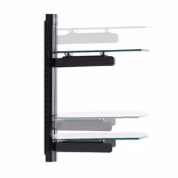 StarTech.com 2B-WALL-MOUNT-SHELF Etagère audiovisuelle Noir Verre - Vue supplémentaire 5