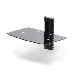 StarTech.com 1B-WALL-MOUNT-SHELF Etagère audiovisuelle Noir Verre