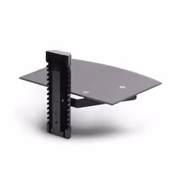 StarTech.com 1B-WALL-MOUNT-SHELF Etagère audiovisuelle Noir Verre