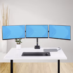 StarTech.com Support de Bureau pour 3 Écrans 27", VESA 75x75/100x100, Bras Articulé Réglable sans Outils, Pince en C/Passe-Fil, Support d'Écrans 27 pouces, Bras pour Moniteur Assisté par Ressort - Vue supplémentaire 11