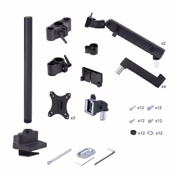 StarTech.com Support de Bureau pour 3 Écrans 27", VESA 75x75/100x100, Bras Articulé Réglable sans Outils, Pince en C/Passe-Fil, Support d'Écrans 27 pouces, Bras pour Moniteur Assisté par Ressort - Vue supplémentaire 13