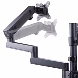 StarTech.com Support de Bureau pour 3 Écrans 27", VESA 75x75/100x100, Bras Articulé Réglable sans Outils, Pince en C/Passe-Fil, Support d'Écrans 27 pouces, Bras pour Moniteur Assisté par Ressort - Vue supplémentaire 7