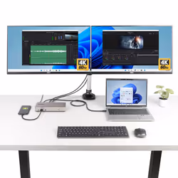 StarTech.com Station d'Accueil USB4 pour 3 Écrans, HDMI ou DisplayPort 4K 60 Hz, Charge d'Ordinateur Portable 100 W, 2,5 GbE, Station d'Accueil Multi-Écrans USB-C, Sans Pilote - Vue supplémentaire 8
