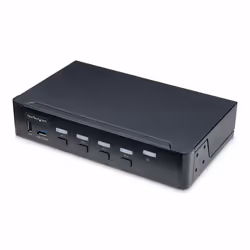 StarTech.com Switch KVM DisplayPort 4 Ports, Moniteur Unique 4K 60Hz, 6 Ports USB, Commutation par Touche de Raccourci et Bou ...