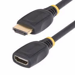 StarTech.com Câble d'Extension HDMI 2.0 de 50 cm, Câble HDMI Haut Débit, 4K 60Hz, Câble d'Extension HDMI Mâle vers Femelle, A ...