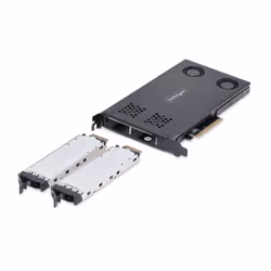 StarTech.com 2M2-REMOVABLE-PCIE Obturateur de baie de lecteur Panneau arrière Noir