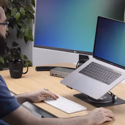 StarTech.com Support Rotatif pour PC Portable, Base Pivotante à 360&deg;, Support Rotatif pour Bureau, Hauteur et Inclinaison Réglables, Poids Max 5kg, Construction en Aluminium, Design Portable - Vue supplémentaire 6