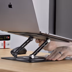 StarTech.com Support Rotatif pour PC Portable, Base Pivotante à 360&deg;, Support Rotatif pour Bureau, Hauteur et Inclinaison Réglables, Poids Max 5kg, Construction en Aluminium, Design Portable - Vue supplémentaire 7
