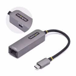 StarTech.com Adaptateur USB-C 2.5GbE vers Ethernet, 100W PD Pass-Through, NBASE-T NIC, Réseau USB 3.0 Type-C 2.5/1G Multi Spe ...