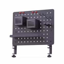 StarTech.com Panneau Perforé à Pinces avec Accessoires, 42 x 32cm, Panneau Perforé en Acier, Organisateur de Rangement de Bureau, Panneau Perforé à Fixer sur un Bureau, Noir - Vue supplémentaire 6