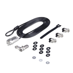 StarTech.com 3M4-DESK-LOCKING-KIT câble antivol Noir, Argent 3 m