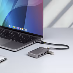 StarTech.com 5G4AC-USB-C-HUB hub & concentrateur USB 3.2 Gen 1 (3.1 Gen 1) Type-C 5000 Mbit/s Gris - Vue supplémentaire 3