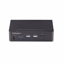 StarTech.com Switch KVM DisplayPort 2 Ports, 4K 60 Hz, DP 1.2, Gestion EDID, Hub USB 3.0 2 Ports, 4 Ports USB HID, Conforme TAA - Vue supplémentaire 4