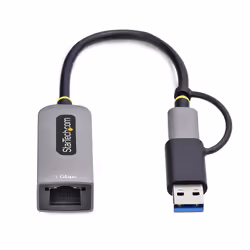 StarTech.com Adaptateur USB-C vers Ethernet avec Dongle USB-A, 10/100/1000Mbps, Adaptateur Réseau USB 3.0 vers Gigabit Ethernet, Câble de 15cm, Adaptateur USB GbE - Vue supplémentaire 4