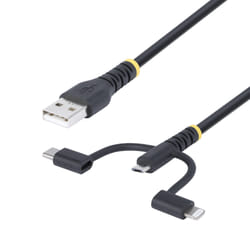 StarTech.com RLTCUB1MBK câble USB USB 2.0 1 m USB A Micro-USB B Noir