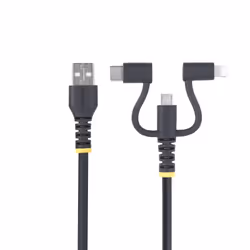 StarTech.com RLTCUB1MBK câble USB USB 2.0 1 m USB A Micro-USB B Noir