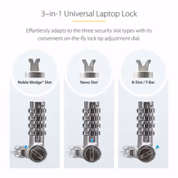 StarTech.com UNIVKA25-LAPTOP-LOCK câble antivol Noir 2 m - Vue supplémentaire 11