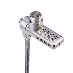 StarTech.com Lot de 10 Antivols à Double Accès pour Ordinateur Portable, Câble de Sécurité de 2m à Clé et à Combinaison pour les Appareils K-Slot, Câble Antivol en Acier pour PC Portable